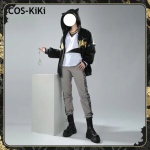 COS-KiKi Vtuber Luxiem Nijisanji Luca Kaneshiro Game Suit Cool Handsome Cosplay Costume Halloween Party Outfit Any Size