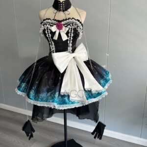 AGCOS Customized Mikku Light And Night Cosplay Costume Christmas Uniforms Dress Mikuu Costumes Cosplay