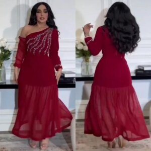 Customized Jersey Beading Clubbing A-line One-shoulder Bespoke Occasion Gown Midi es
