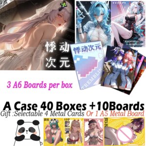New Goddess Card HEARTBEAT Dimension Hobby Waifu A6 Size Board Genshin Collection Doujin Booster Box Hutao Ganyu Card Toy Gift