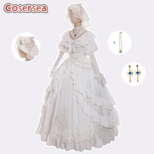 Cosersea Marie Cosplay Costume Game Identity V Marie Costume Women Uniform Wedding Dress Role Play Halloween Cos Outfit Fullset