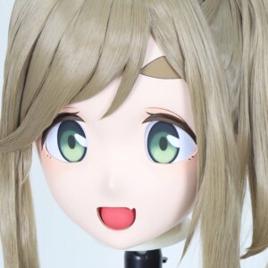 Customize Character Female/Girl Resin Kig Full Head With Lock Anime Cosplay Japanese Anime Kigurumi Mask