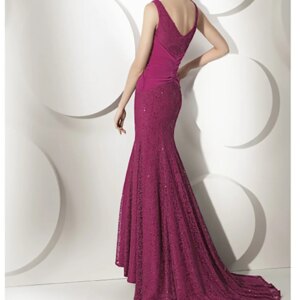 Classic V-Neck Tiered Sequies Mermaid Mother Of The Bride Dresses Bridal Gowns Customiezd