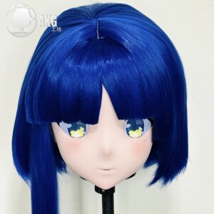 (AL411)Customize Character Crossdressing Female/Girl Resin Full/Half Head With Lock Anime Cosplay Japanese Animego Kigurumi Mask