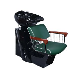 Classic Genre Hair Reclining Hairdresser Chair Basin with Waterproof Leather Barber Salon Shampoo Chairs