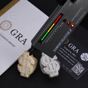 Fashion Mens Ring Full Diamond Pave Hip Hop Iced Out Luxury USD Sterling Silver 925 Rings Vvs Moissanite Diamond Cuban Ring