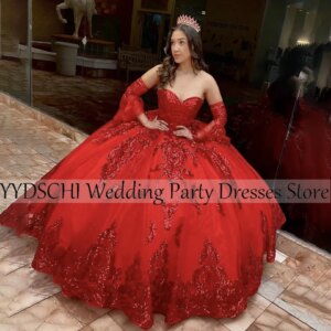 Customized 2025 Quinceanera Dresses Red Fluffy Ruffle Sweetheart Wedding Dress Ball Gown Party Dresses Flower Luxury Shiny Pink