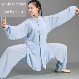 Green Tai Ji Suit Women’s New Summer Thin Ice Silk High-End Exercise Clothing Men