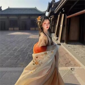 Hanfu woman embroider chest-length chebula heavy embroidery embroidered big sleeve suit