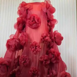 African tulle lace Nigerian 3D applique Lace Flower Fabric 2025 High Quality Embroidery French Lace Fabric For Wedding Party