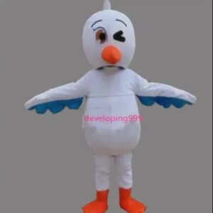 New Adult Cute Deluxe White Cock Party Mascot Costume Christmas Fancy Dress Halloween Mascot Costume Free Ship