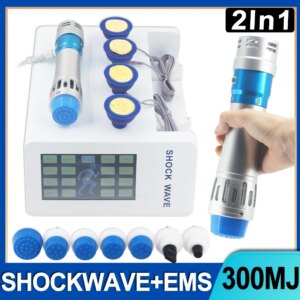 Professional Shockwave Therapy Machine For ED Treatment Muscle Relax Back Pain Muscle Stimulation 2in 1 Physiotherapy Massager