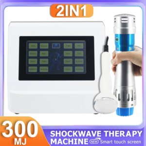 Portable 2in1 Shockwave Therapy Machine ED Treatment Shock Wave Equipment Pain Relief Body Relax Massager Physical Ultrasonic