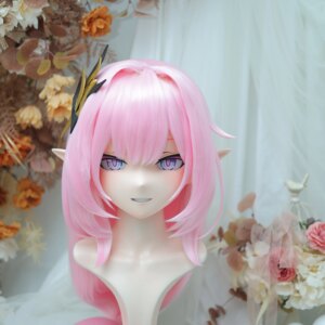 Customize Character Female/Girl Resin Kig Full Head With Lock Anime Cosplay Japanese Anime Kigurumi Mask