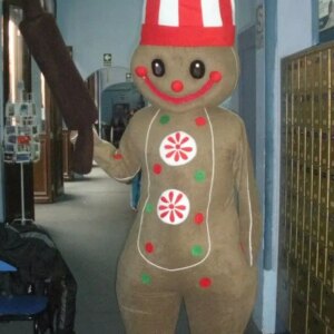 New Adult Best Sale Lovely ginger cookie Animal Cartoon Mascot Costume Christmas Fancy Dress Halloween Mascot Costume