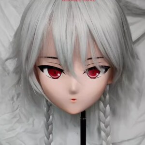(GLA04033)Customize Character Resin Half Head Japanese Animego Cosplay Crossdressing Doll Anime Kigurumi Mask With Eyes And Wig