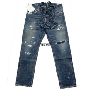 VISVIM 20SS SOCIALSCULPTURE 15DAMAGED-17D17 Strap Jeans