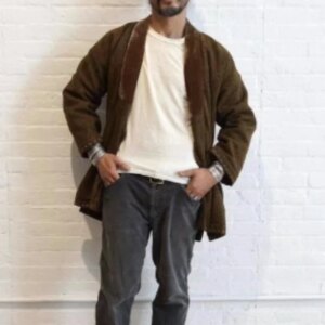 VISVIM ICT FLUXUS 03 SLUB (INDIGO CORDS) Ink-washed corduroy trousers
