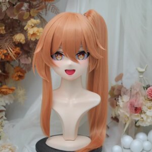(NFD36–19)Customize Full Head With Lock Pretty Female/Girl Japanese Animego Character Kig Cosplay Kigurumi Mask Crossdress Doll