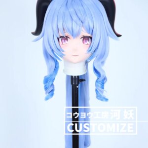C-4136 Customize Full Head Resin Cartoon Cosplay Japanese Character Anime Role Play Crossdress Kigurumi Mask With Back Shell