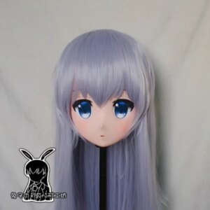 (RB32938)Customize Lockable Full Head Resin Cartoon Cosplay Japanese Character Anime Role Play Kigurumi Mask With Back Shell