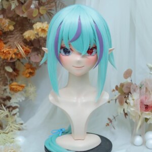 (NFD311-19)Customize Full Head With Lock Pretty Female/Girl Japanese Animego Character Kig Cosplay Kigurumi Mask Crossdress Doll