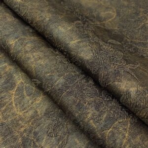 Retro New Chinese Jacquard Fabric Spring and Summer Heavy Industry Bronzing Printed Twill Woven Clothing Coat