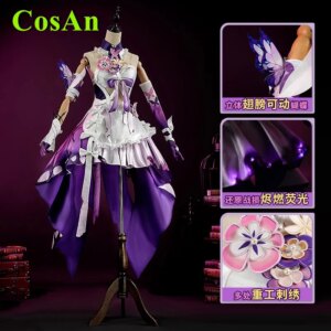 CosAn Game Honkai: Star Rail Castorice Cosplay Costume NiuSkin Party Role Play Clothing New Full Set Women’s Dress Hot New