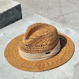 Summergrass hats with broad edges men’s and women’s hand-woven hollowed top shade breathable casual girth