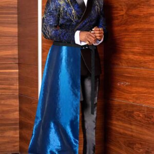 Luxury Floral Suits Men For Wedding Formal Party Outfits Beaded Jacquard Slim Fit Social Business Jacket Pant Customized