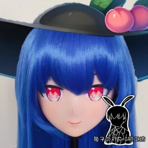 (RB32928)Customize Lockable Full Head Resin Cartoon Cosplay Japanese Character Anime Role Play Kigurumi Mask With Back Shell
