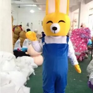 New Adult Deluxe Cute Rabbit Party Mascot Costume Christmas Fancy Dress Halloween Mascot Costume Free Ship