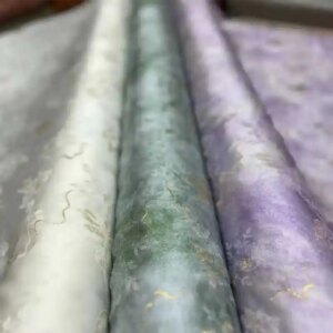 New Chinese Style Woven Silk Fabric Jacquard Grass Dyed 21momme Satin