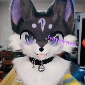 Furry Head Fursuit Headsets CuteCosplay Dog Wolf Head Costumes Customized Fursona Comiket Furries Doll Kig Series Kawaii Animal