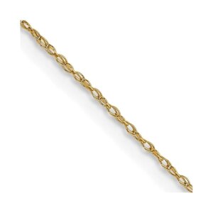 14K 16 inch Carded.5mm Cable Rope with Spring Ring Clasp Chain