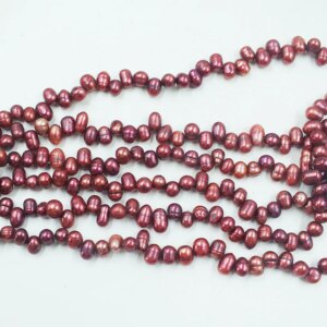 30 shares 6-7MM DANCING TEARDROP FRESHWATER PEARL BEADS 15″