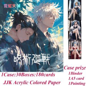 Neon Jujutsu Kaisen Acrylic Colored Paper Pull-off Style Eyeball Expression Poster-themed Anime Character Collectible Cards Gift