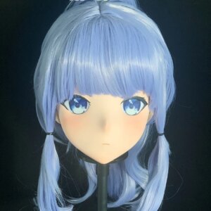 Customize Character Female/Girl Resin Kig Full Head With Lock Anime Cosplay Japanese Anime Kigurumi Mask