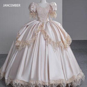 Romantic Sweet 15 16 Dress Ball Gown Short Sleeves Large Train Quinceanera Dress Cocktail Dresses vestido de 15 quinceañera