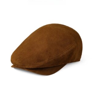 Light luxury elegant and fashionable cap men’s women’s big-headed leather forward cap