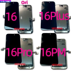 Original 100% Wholesale Screen for Iphone 16 Pro Max Display Soft Oled Lcd Display for Iphone 16 pro plus 120HZ Refresh Rate