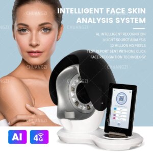 Face Moisture Detection Spa Use 3D Facial Skin Analysis Machine New Upgrade 8 Spectral Imaging Technology Skin Analyzer