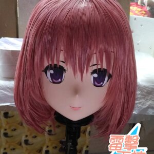 (RG9195)Customize Full Head Female/Girl Resin Japanese Animegao Cartoon Character Crossdress Cosplay Kigurumi Doll Mask