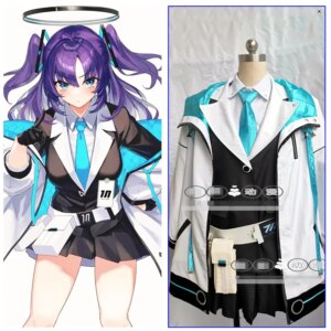 COSMART Anime Game Blue Archive Yuuka Battle Suit Uniform Cosplay Costume Halloween Party Role Play Outfit Custom Any Size