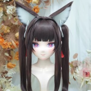 (NFD312-22)Customize Full Head With Lock Pretty Female/Girl Japanese Animego Character Kig Cosplay Kigurumi Mask Crossdress Doll