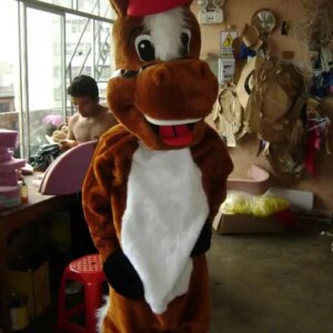 New Adult Best Sale Cute Horse Animal Cartoon Mascot Costume Christmas Fancy Dress Halloween Mascot Costume
