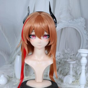 Customize Character Female/Girl Resin Kig Full Head With Lock Anime Cosplay Japanese Anime Kigurumi Mask