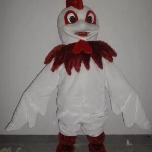 New Adult Best Sale Lovely White Rooster Cock Animal Cartoon Mascot Costume Christmas Fancy Dress Halloween Mascot Costume