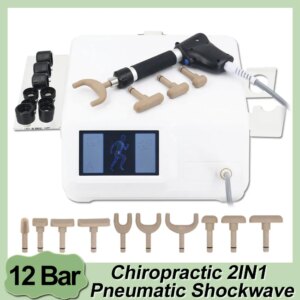 12Bar Pneumatic Shockwave Therapy Machine Body Massage ED Treatment Heath Care Chiropractic Tools New Shock Wave Instrument