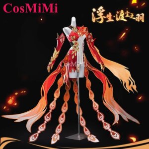 CosMiMi Game Honkai Impact 3 Fu Hua Cosplay Costume Garuda Sweet Elegant Red Combat Uniforms Carnival Party Role Play Clothing